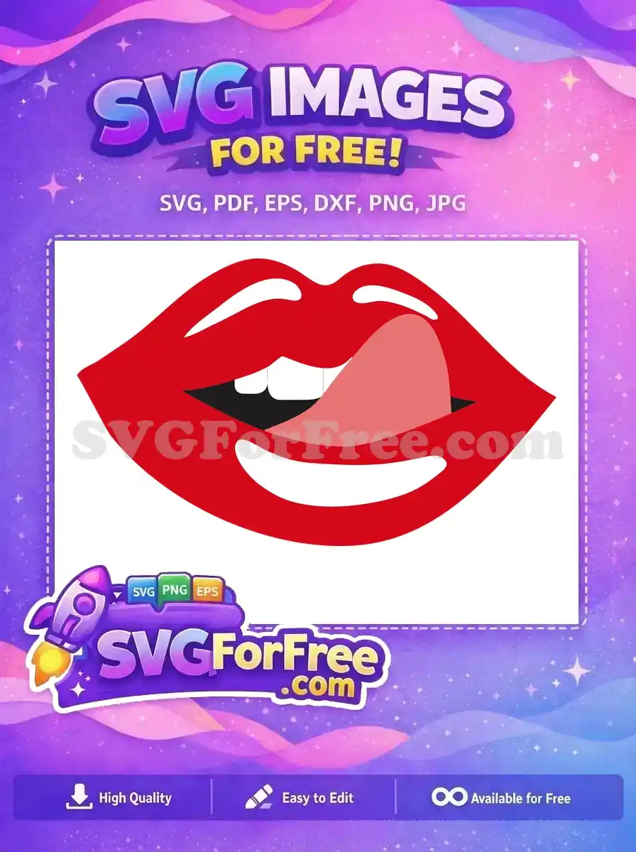 Free Red Lips Free Tongue Joker Movie Free SVG
