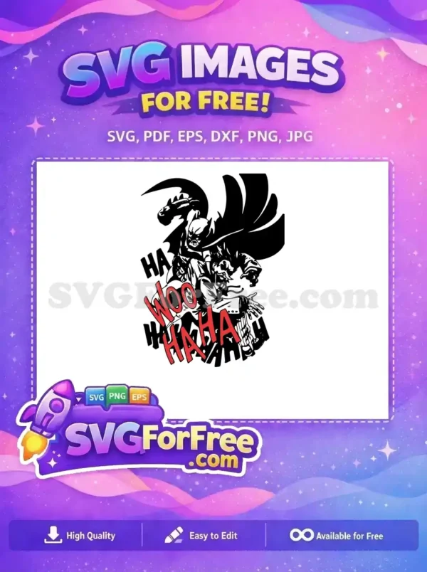 Free Red Woo Haha Free Joker Laugh Free SVG