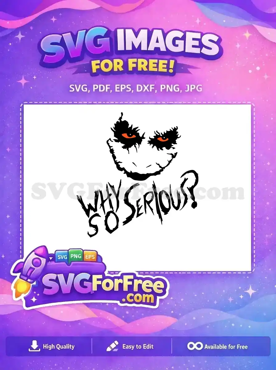 Free Orange Eyes Free Simple Dark Joker Free SVG
