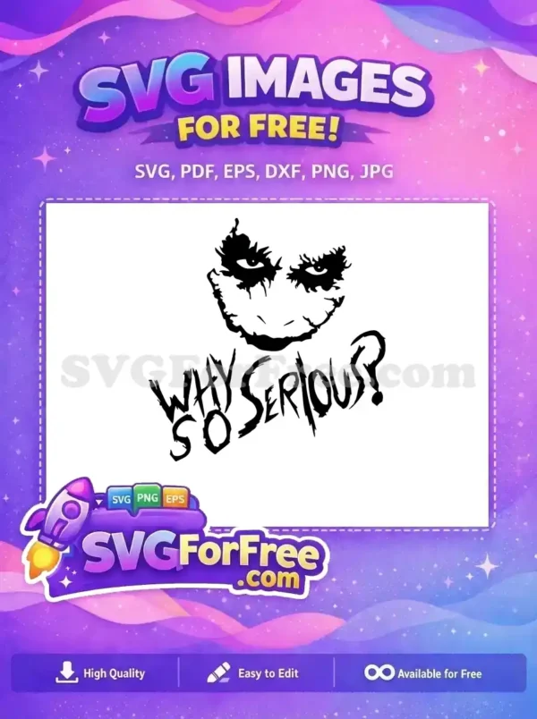 Free Dark Knight Free Evil Smile Joker Free SVG 2
