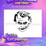 Free Dark Knight Free Smirking Joker Movie Free SVG - Instant Download