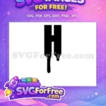 Free Dripping Paint Free Letter H Joker Free SVG - Instant Download