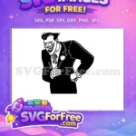 Free Smiling Face Free Purple Suit Joker Free SVG - Instant Download