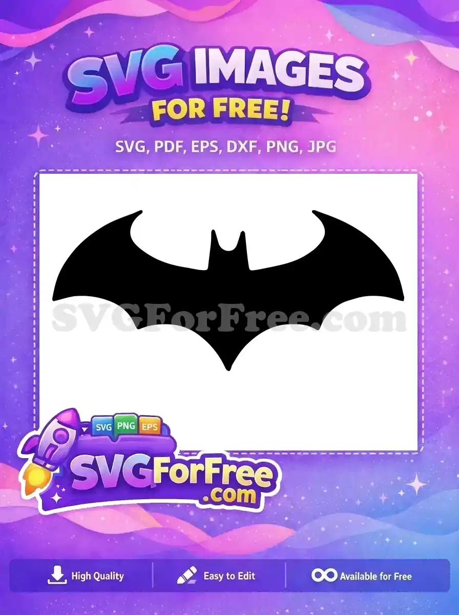 Free Black Silhouette Free Batman Logo Dark Knight Free SVG