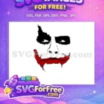 Free Red Smile Free Dark Knight Joker Free SVG 2 - Instant Download