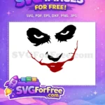 Free Red Smile Free Joker Face Movie Free SVG 4 - Instant Download