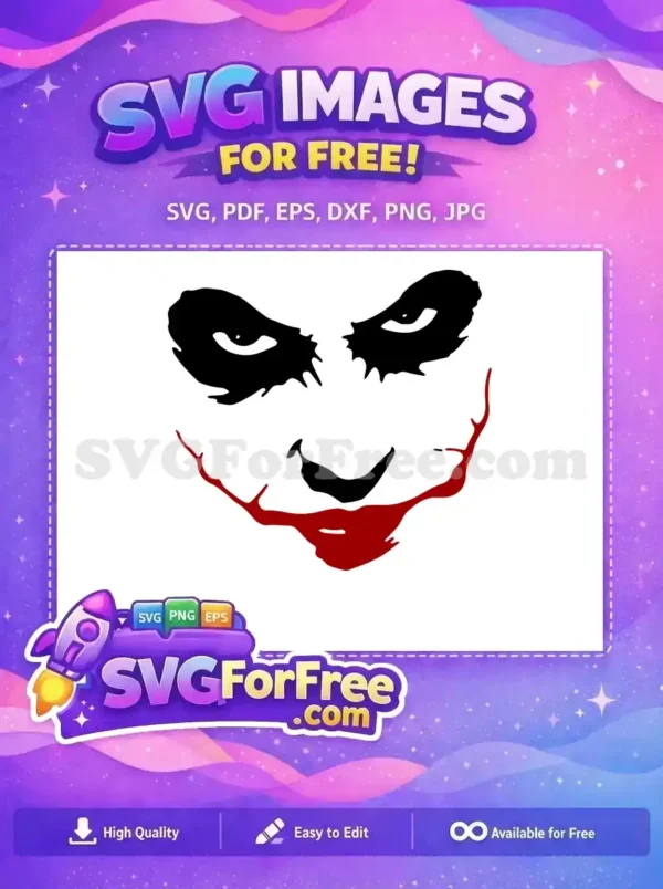 Free Red Smile Free Joker Face Movie Free SVG 4 Free Red Smile Free Joker Face Movie Free SVG 4