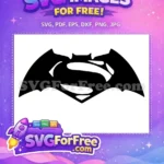 Free Dark Knight Free Superman Logo Batman v Superman Free SVG - Instant Download