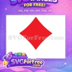 Free Red Diamond Free Card Suit Joker Free SVG - Instant Download