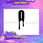 Free Black Silhouette Free Dripping Paint Joker Free SVG - Instant Download
