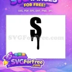 Free Dripping S Joker Free Black Letter Free SVG - Instant Download
