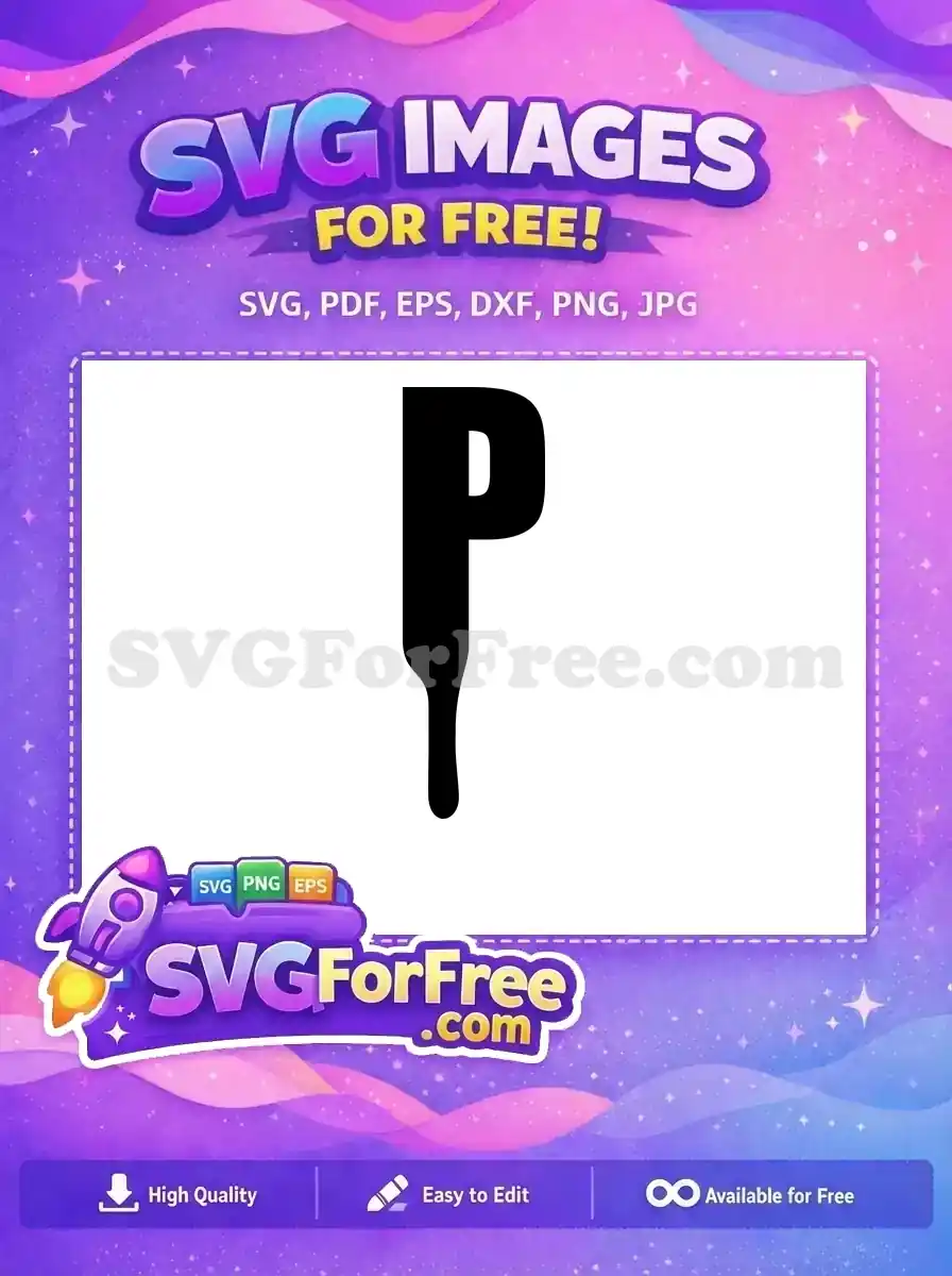 Free Letter P Free Alphabet Initial Joker Free SVG