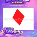 Free Red Diamond Free Shape Joker Free SVG - Instant Download