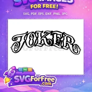Free Black White Sketch Free Joker Text Movie Free SVG