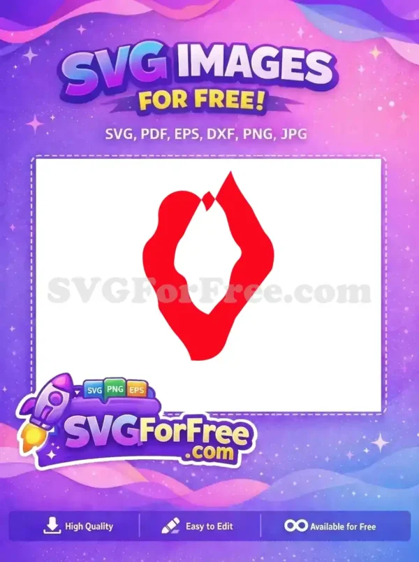 Free Red Lips Free Diamond Joker Silhouette Free SVG