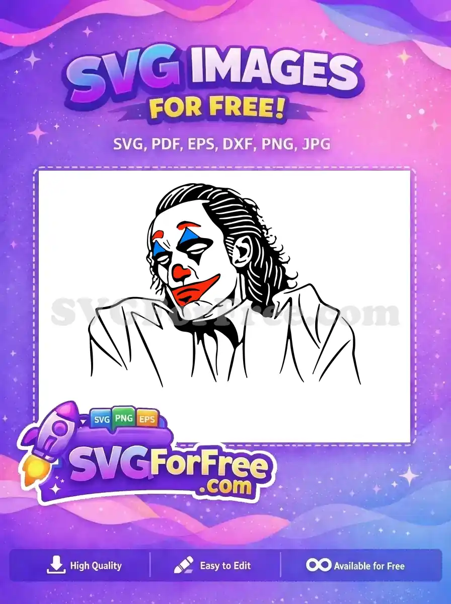 Free Red Smile Free Blue Eyes Joker Free SVG 2