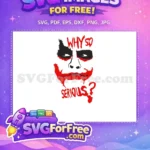 Free Red Paint Free Black Hair Joker Free SVG - Instant Download