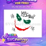 Free Green Eyes Free Red Smile Joker Free SVG 4 - Instant Download