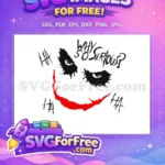 Free Black Eyes Free Red Smile Joker Free SVG 6 - Instant Download