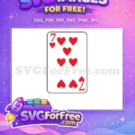 Free Seven Hearts Free Card Game Design Free SVG - Instant Download