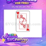 Free Red Floral Horse Free King Card Free SVG - Instant Download