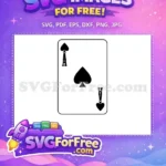 Free Ace Detailed Free Spade Playing Card Free SVG - Instant Download