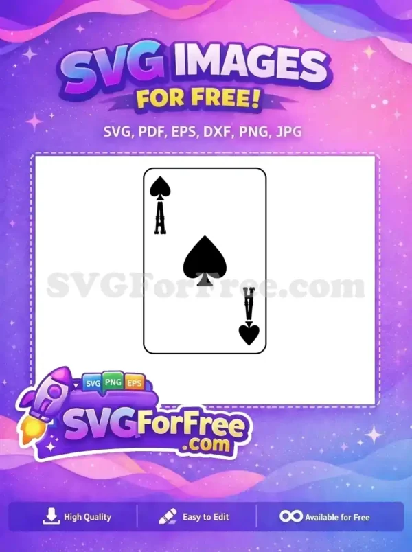 Free Ace Detailed Free Spade Playing Card Free SVG Free Ace Detailed Free Spade Playing Card Free SVG