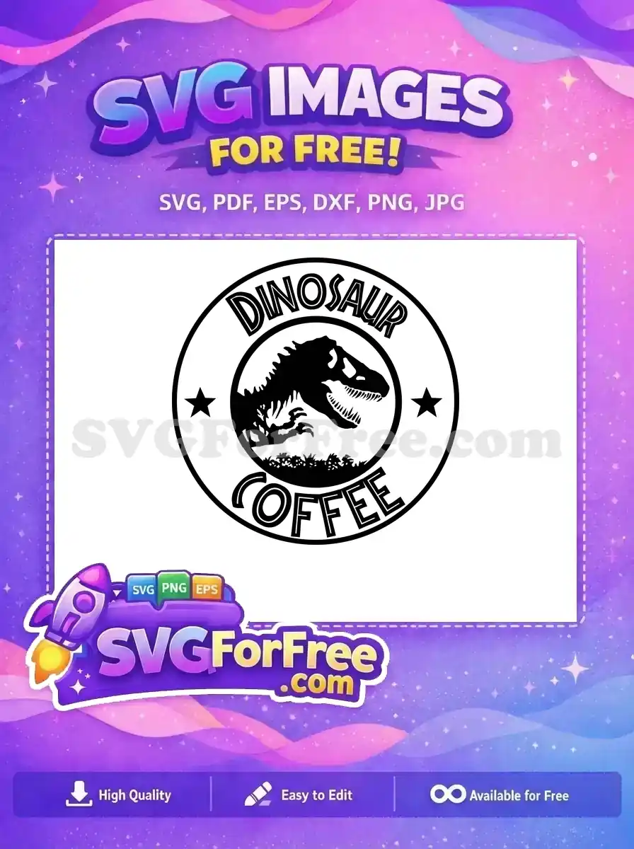 Free Dinosaur Coffee Free Jurassic Park Movie Free SVG