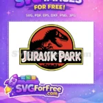 Free Black Dinosaur Silhouette Free Red Background Jurassic Park Free SVG - Instant Download