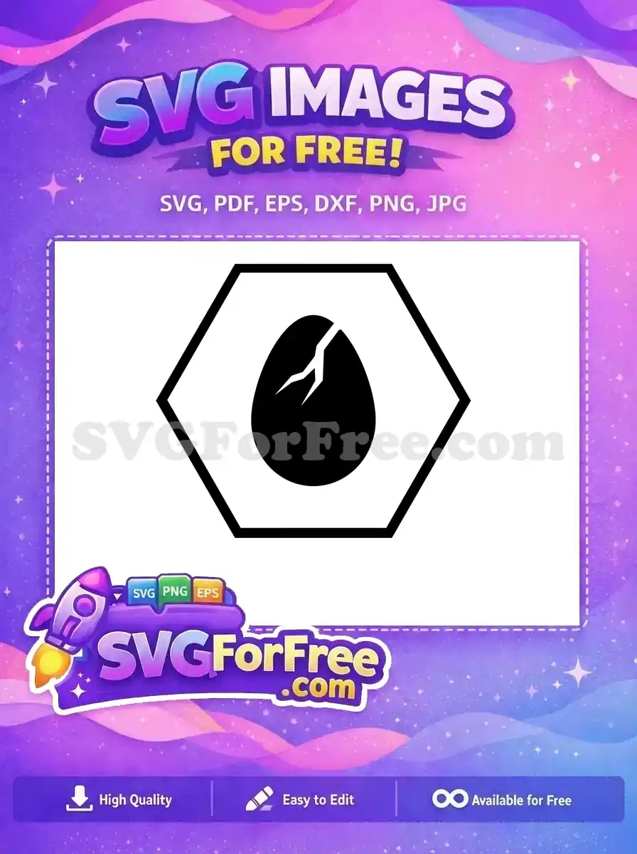 Free Hatching Detail Free Black Egg Jurassic Park Free SVG