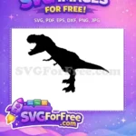 Free Roaring T-Rex Free Silhouette Jurassic Park Free SVG - Instant Download