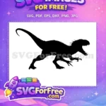 Free Indominus Rex Silhouette Free Roaring Dinosaur Jurassic Park Free SVG - Instant Download
