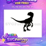 Free Raptor Silhouette Free Dinosaur Jurassic Park Free SVG - Instant Download