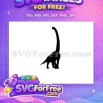 Free Brachiosaurus Silhouette Free Long Neck Jurassic Park Free SVG 1 - Instant Download