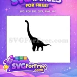 Free Brachiosaurus Silhouette Free Long Neck Jurassic Park Free SVG 2 - Instant Download