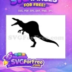 Free Silhouette Sharp Teeth Free Spinosaurus Jurassic Park Free SVG - Instant Download