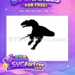 Free Allosaurus Silhouette Free Roaring Dinosaur Jurassic Park Free SVG - Instant Download