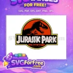 Free Dinosaur Skeleton Silhouette Free Orange Circle Jurassic Park Free SVG - Instant Download