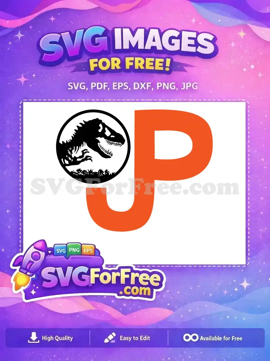 Free Dinosaur Silhouette Free Orange JP Jurassic Park Free SVG