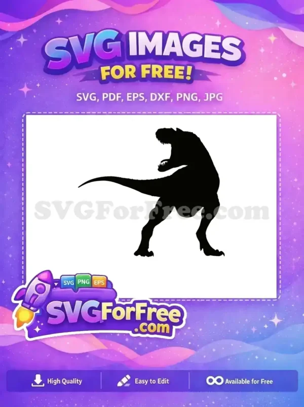 Free T-Rex Silhouette Free Roaring Jurassic Park Free SVG