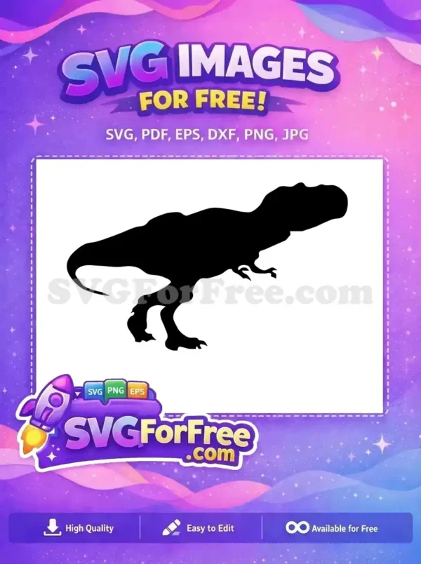 Free T-Rex Silhouette Free Dinosaur Black Jurassic Park Free SVG