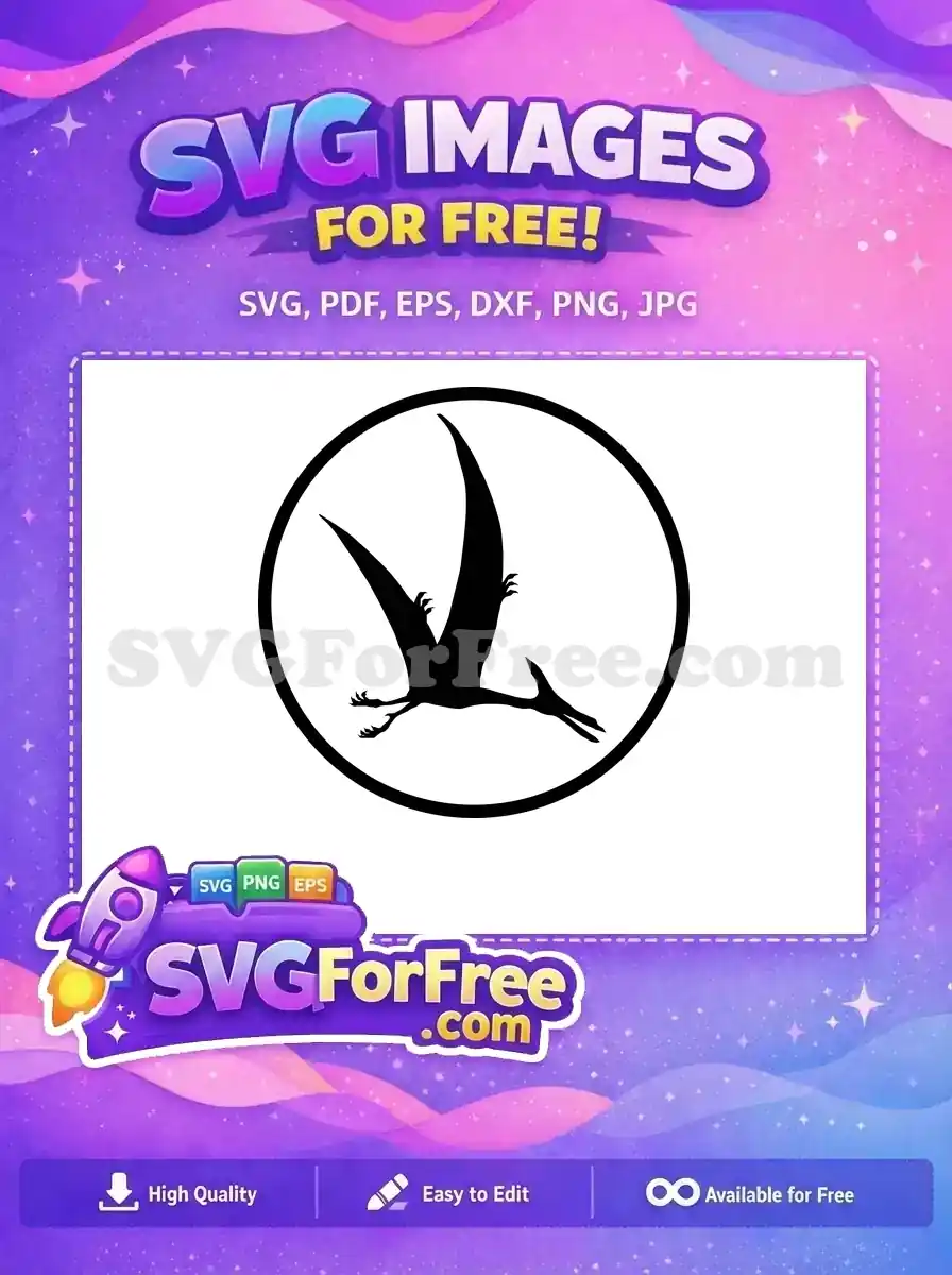 Free Black Pterodactyl Silhouette Free Flying Reptile Jurassic Park Free SVG