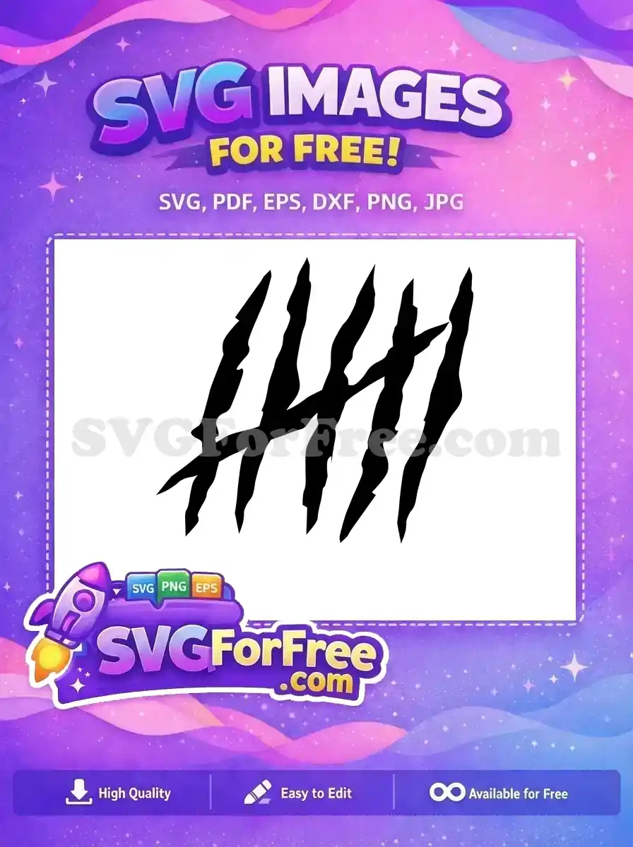 Free Black Claw Marks Free Dinosaur Attack Jurassic Park Free SVG