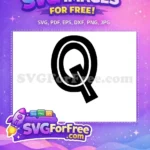 Free Letter Q Logo Free Jurassic Park Initial Free SVG - Instant Download