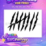 Free Sharp Claw Marks Free Dinosaur Scratch Jurassic Park Free SVG - Instant Download