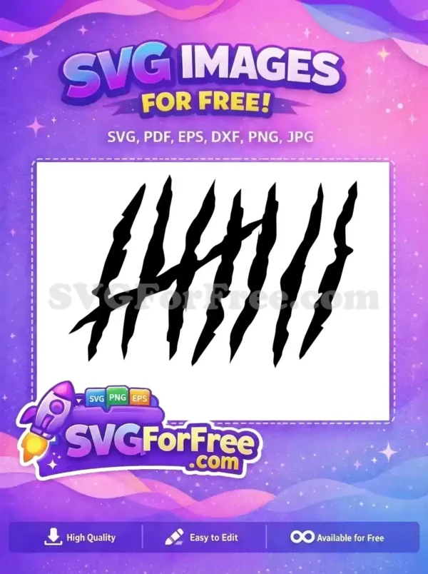 Free Sharp Claw Marks Free Dinosaur Scratch Jurassic Park Free SVG