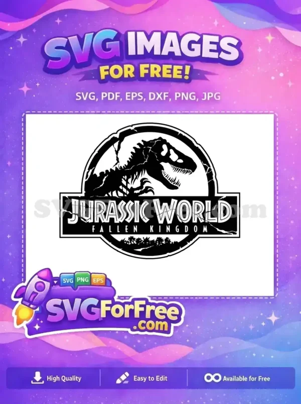 Free Dinosaur Fossil Free Jurassic World Movie Free SVG 1