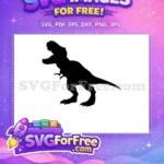 Free Black T-Rex Free Silhouette Jurassic Park Free SVG - Instant Download