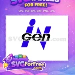 Free Blue Gen Logo Free Company Jurassic Park Free SVG - Instant Download
