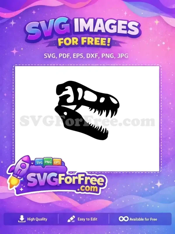 Free Sharp Teeth Free Skull Jurassic Park Free SVG